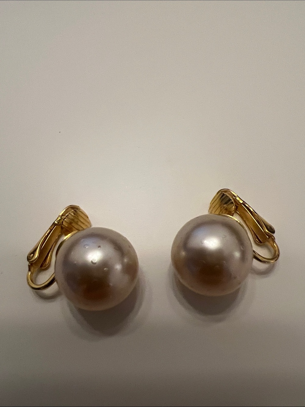 Kenneth Lane Gold Clip-On Pearl Earrings - Elegant White Pearl Jewelry
